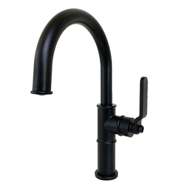 KS2230KL Whitaker Single-Handle Bathroom Faucet W/ Push Pop-Up, Black